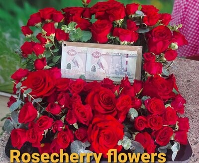 Pure Red Flower Arrangement