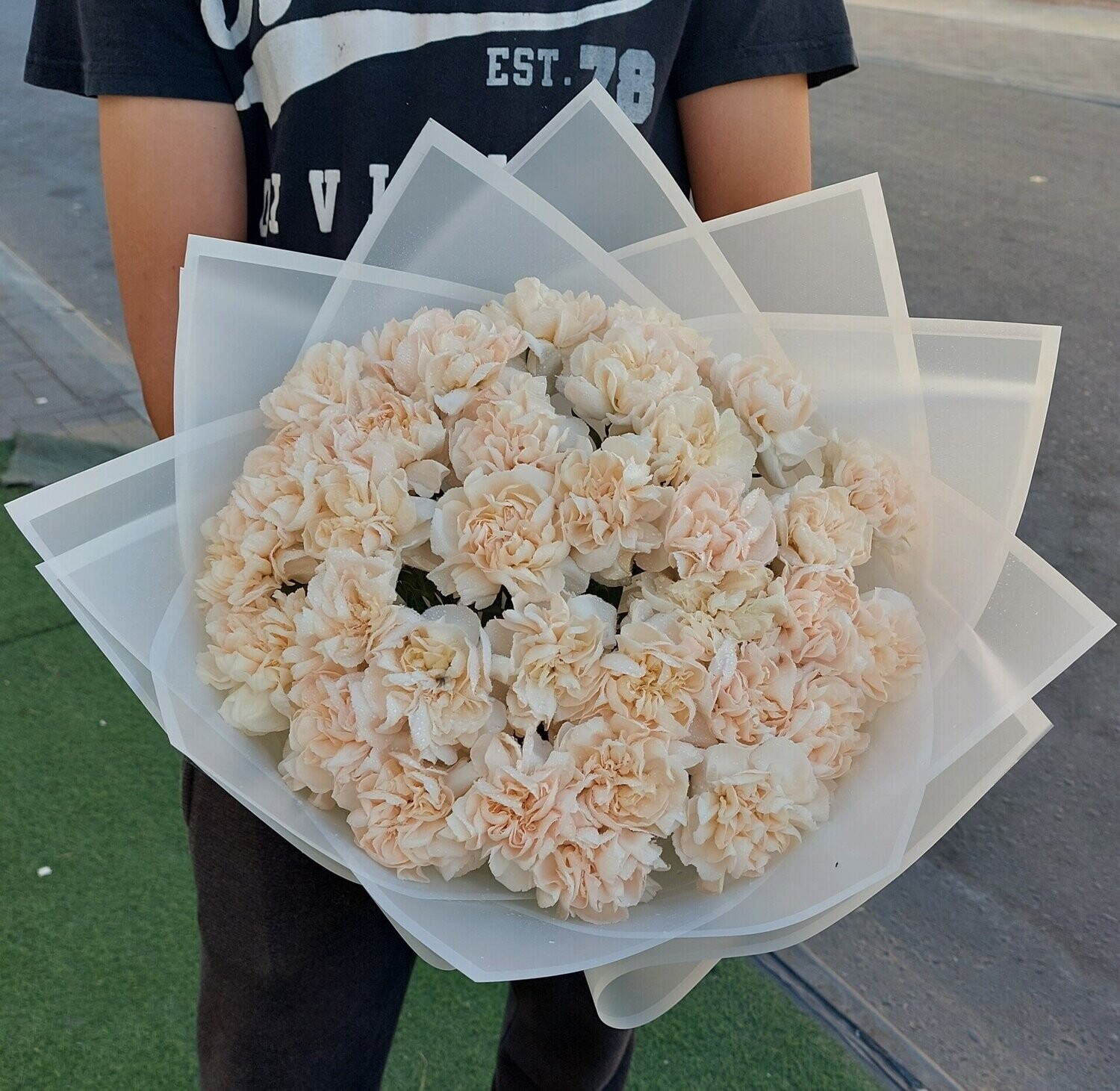 Graceful Carnation Hand Bouquet