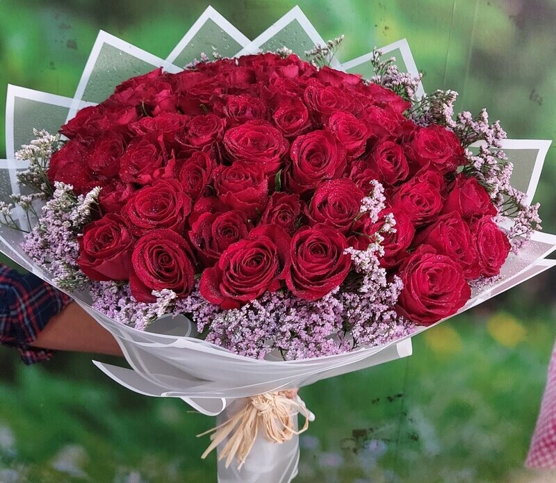 Sweet Rose&Limonium Hand Bouquet