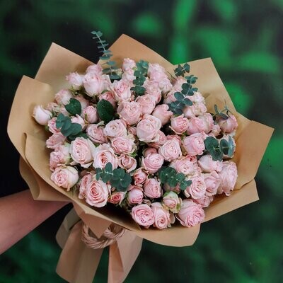 Cheerful Baby Roses Hand Bouquet