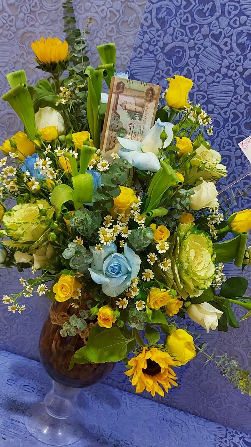 Lush Bloom Flowers In Vase