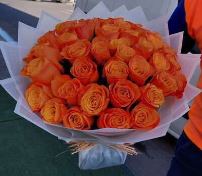 Spring Orange Roses Bouquet