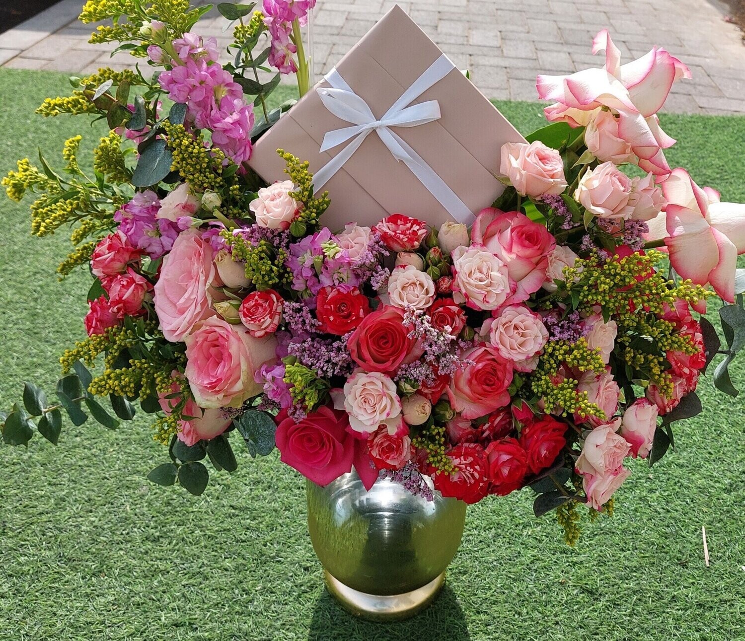 Spring Collection Flowers In Vase