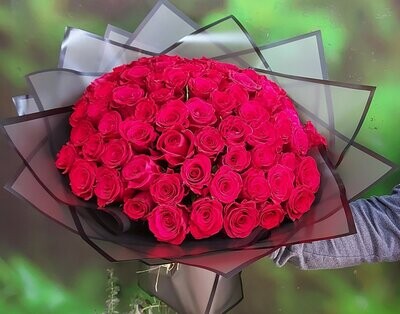 Modern Romance Red Rose Bouquet