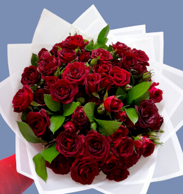 House of Red Baby Rose Flower Bouquet