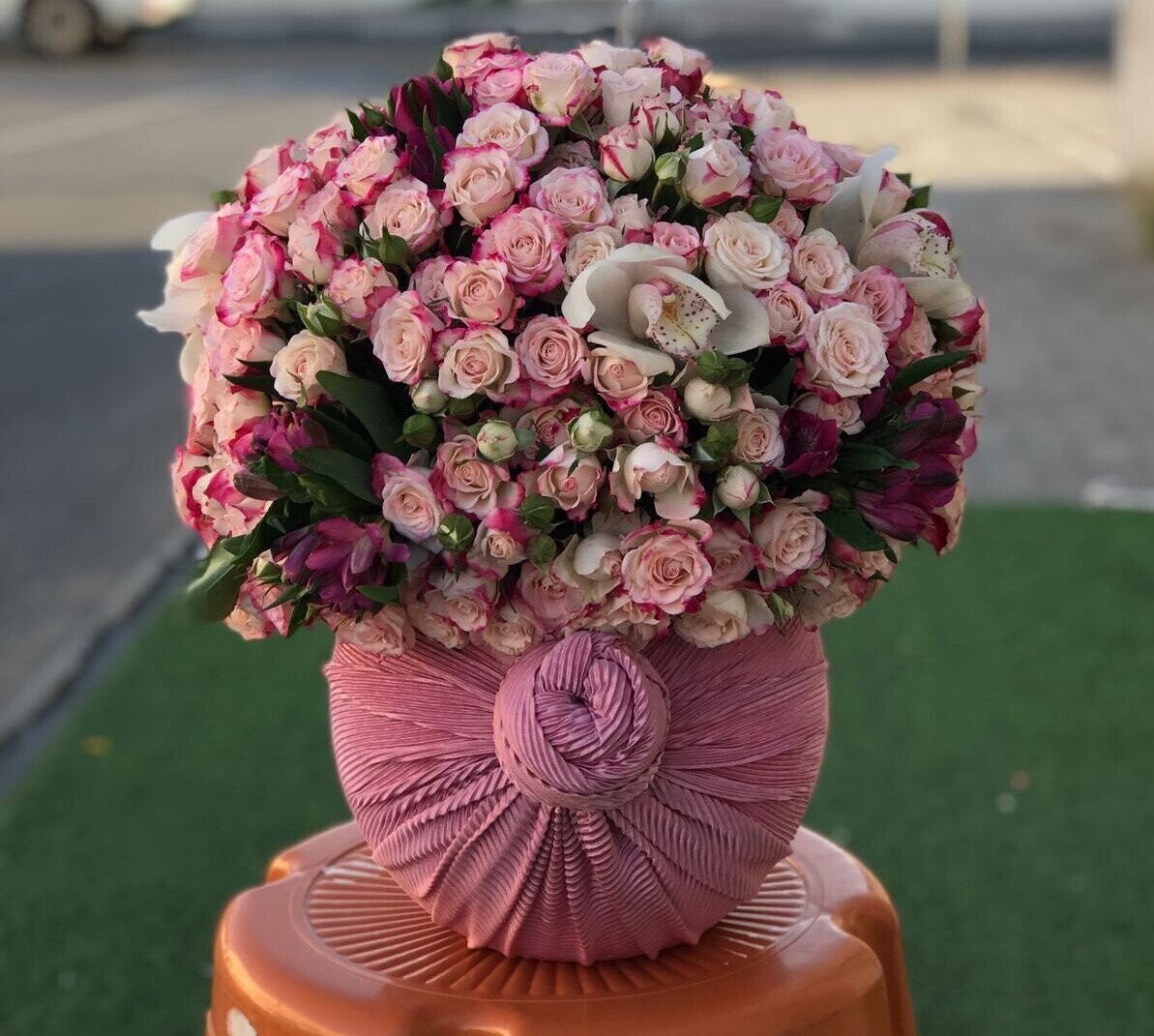 Sleek Flowers In Basket