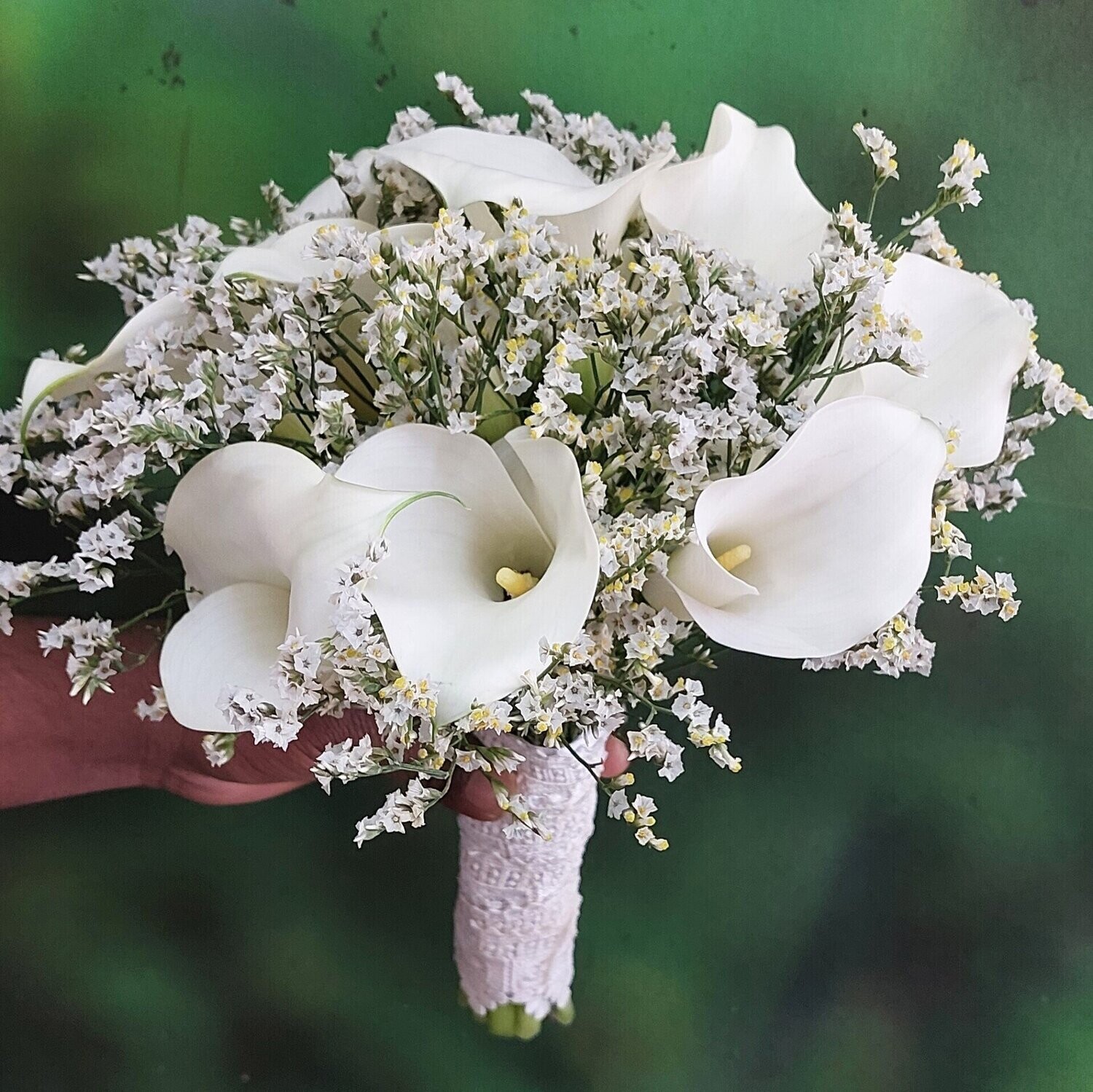 Calla Lily With Limonium Bridal Bouquet