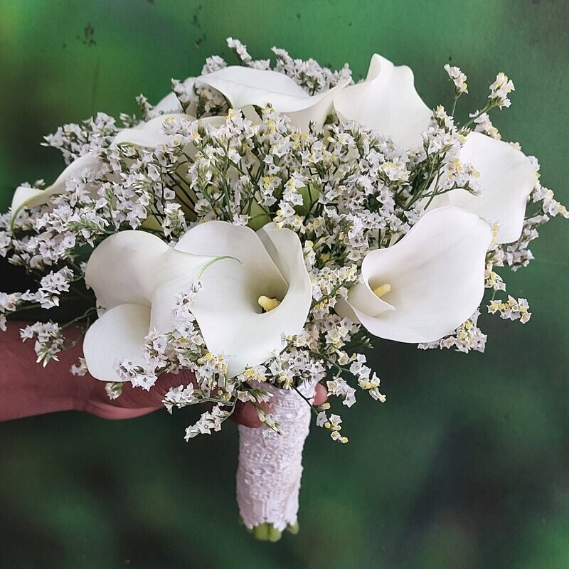 Calla Lily With Limonium Bridal Bouquet