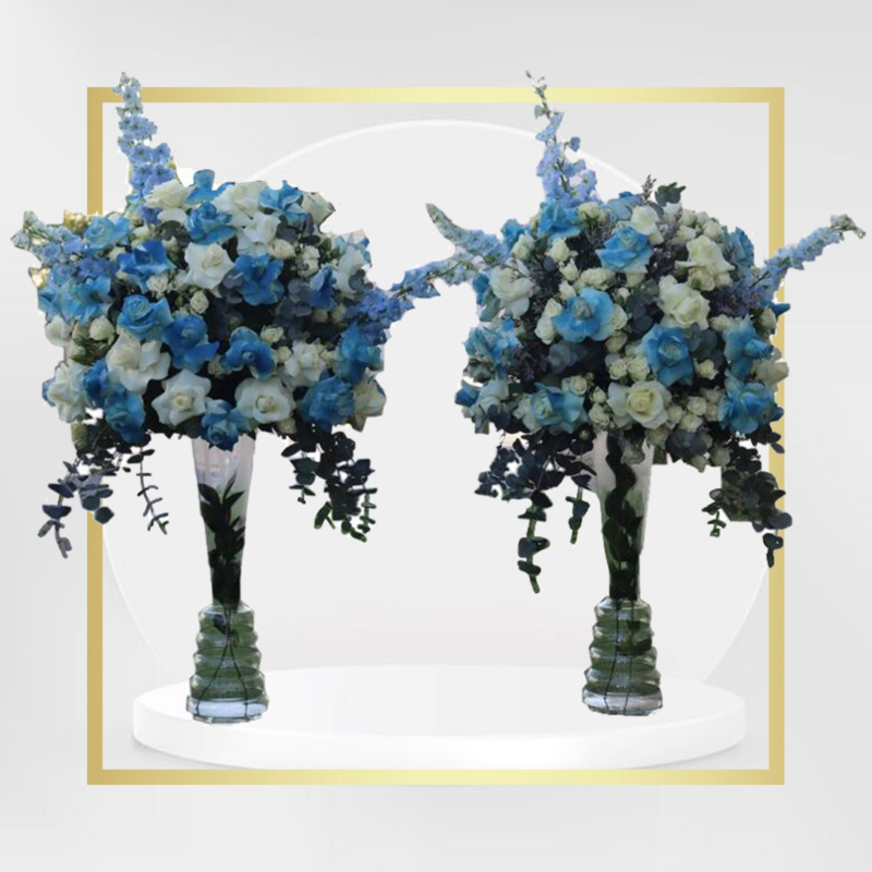 Blushing Bloom Flowers in vase