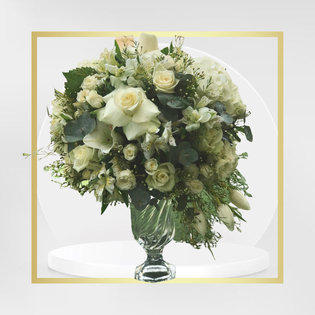 Vase of happy flowers