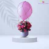 Basket Bouquet With Balloon