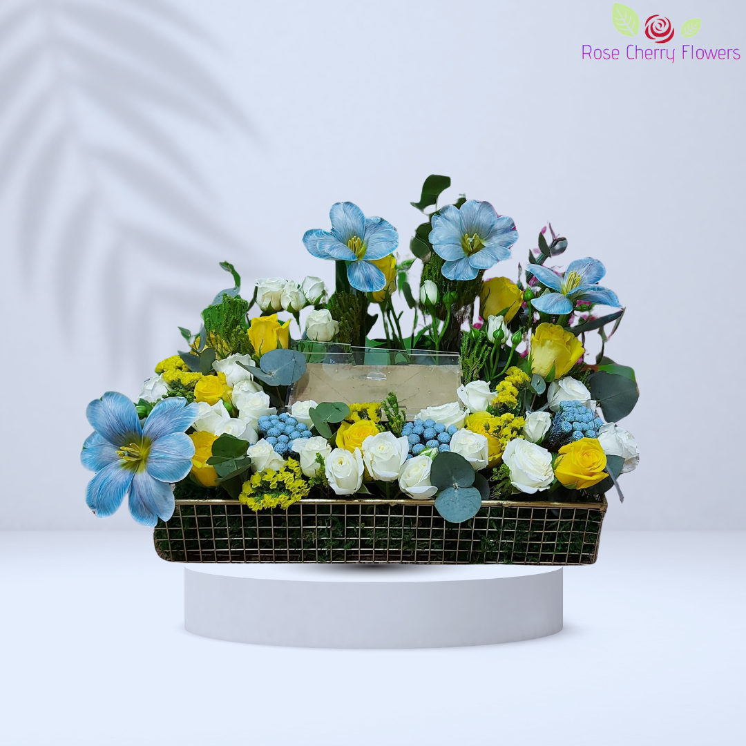 Emerald Flowers In Basket
