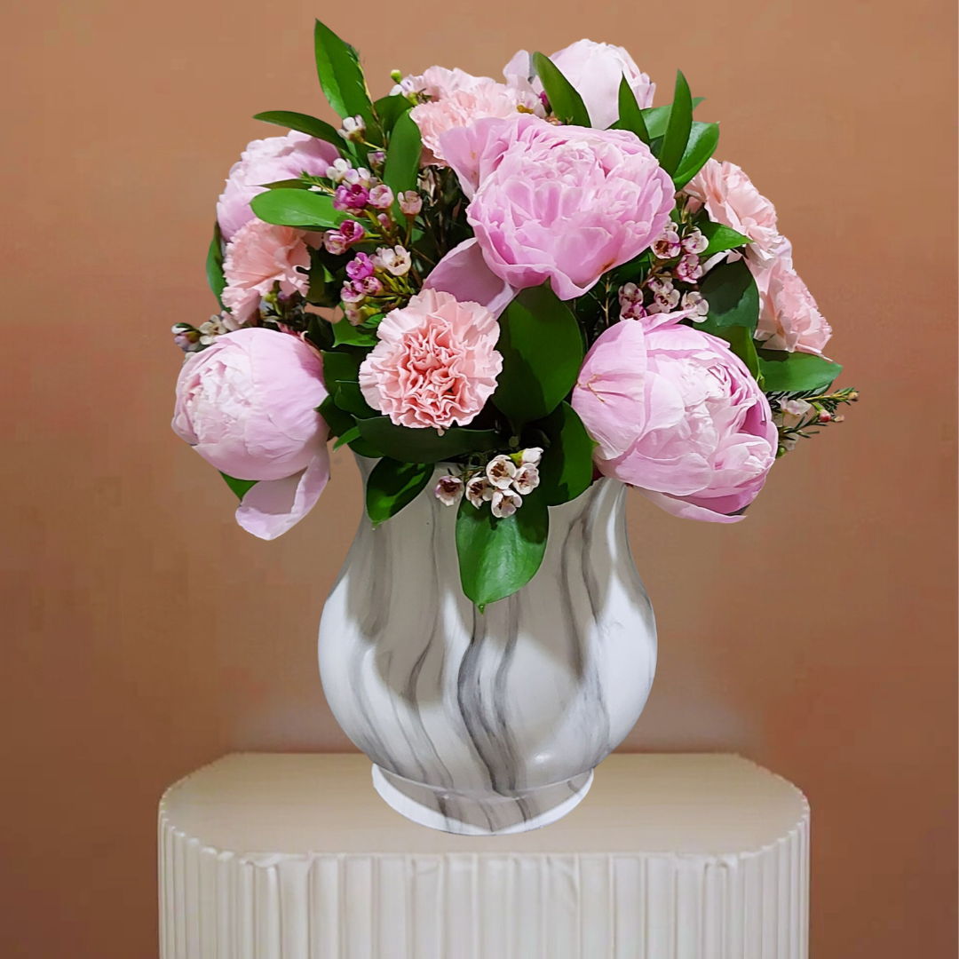Peony Flowers In Vase