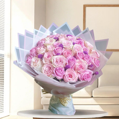 Pure Pink Rose Bouquet