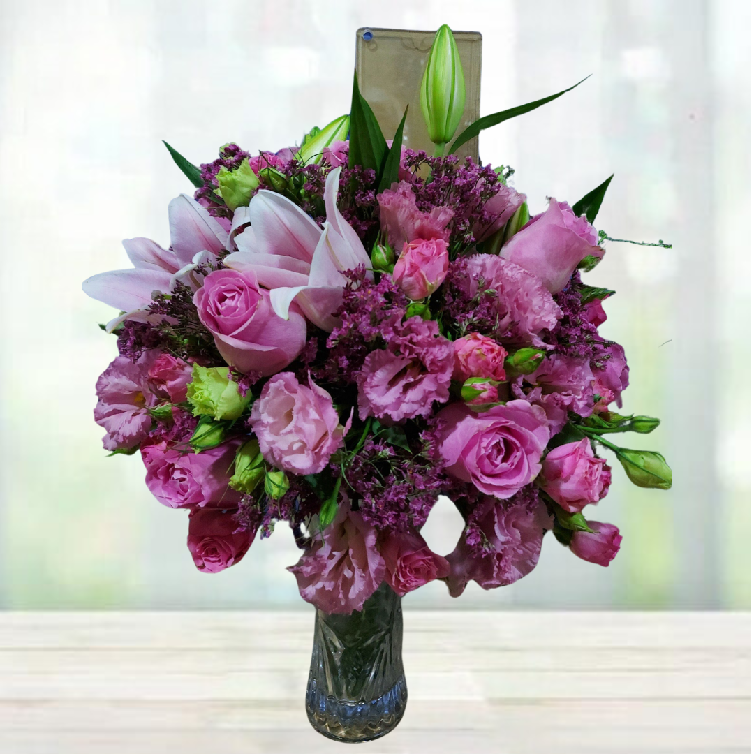 Pink Flowers In Vase