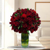 Red Multi Flowers In Vase