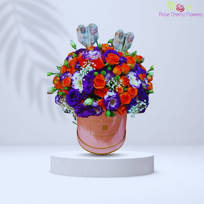 Colorful Fresh Flowers In Basket