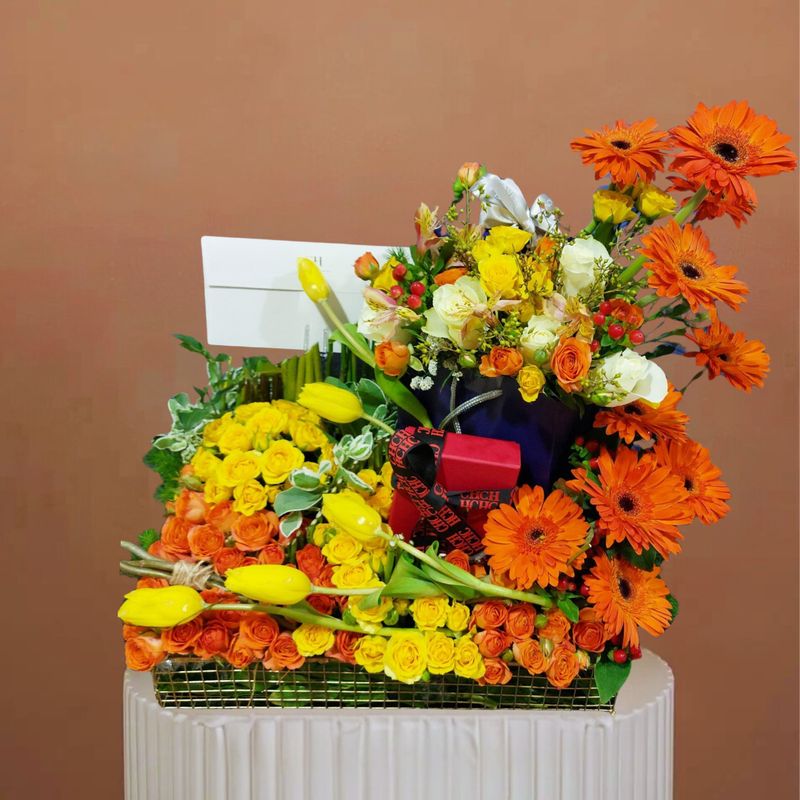 Orange&Yellow Flowers Arrangement
