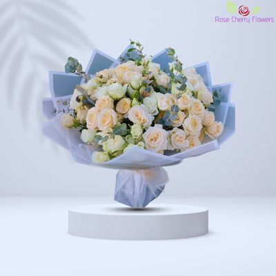 Peach Baby Roses Bouquet