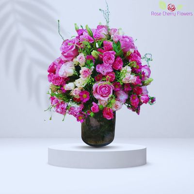 Colorful Flowers In Vase