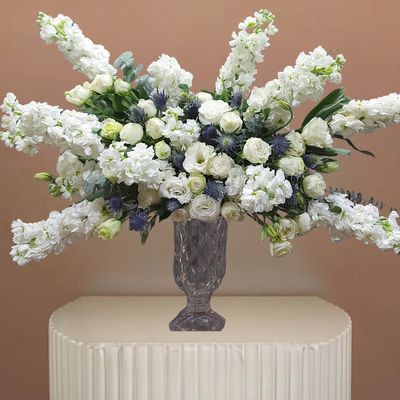 Mathiola Flowers In Vase