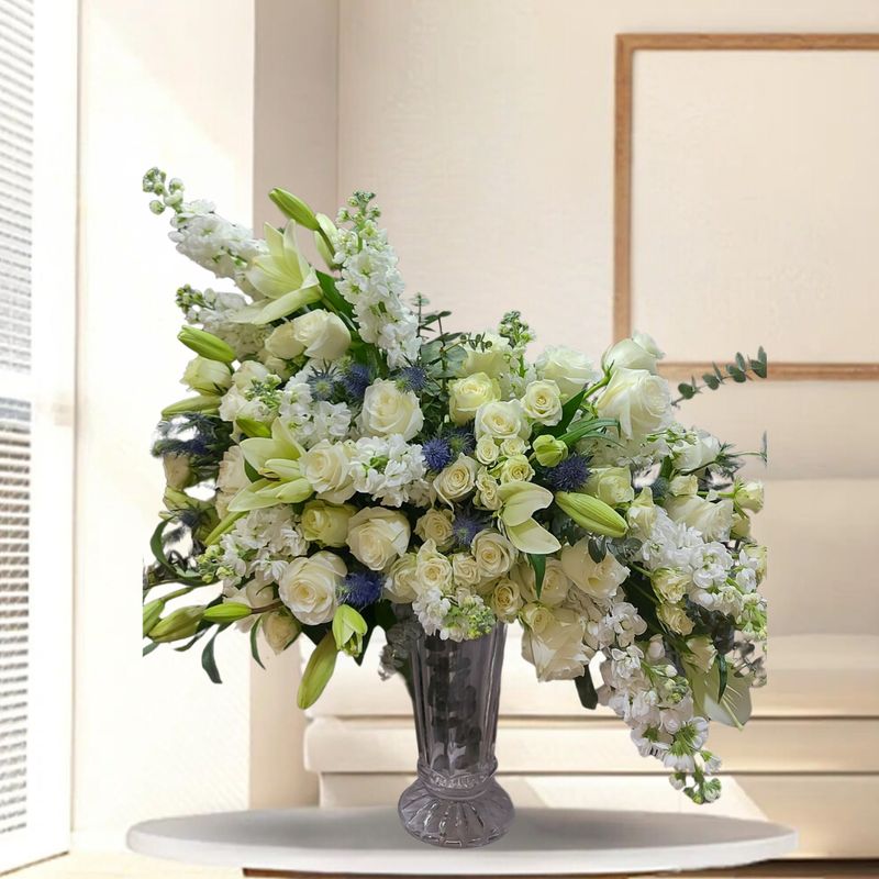 Royal White Flowers In Vase