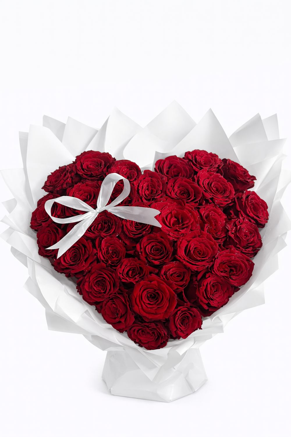 31 Heart-Shaped Red Roses