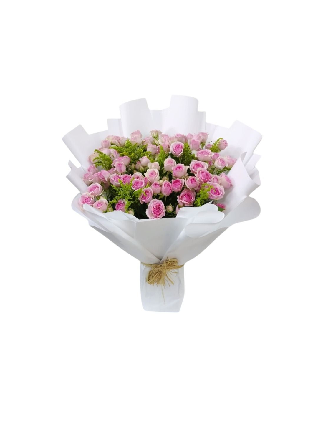 21 Pink Baby Roses Bouquet