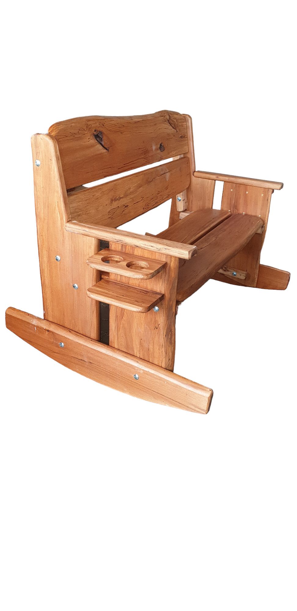 Schaukelbank mit Flaschenhalter