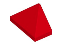 End Ridged Tile 1x2 / 45º