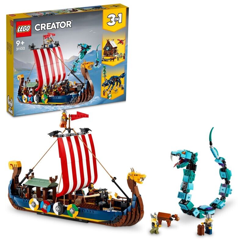 LEGO® Creator 3in1 31132 Wikingerschiff mit Midgardschlange