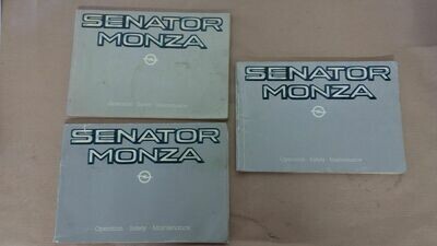 OWNER's HANDBOOK Opel Senator & Monza January 1983 edition #1