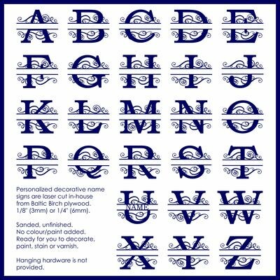Personalised Decorative Name Sign
