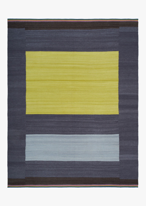 Indian Tonal Lemon Grey Kelim  size 300 x 240 Final Reduction