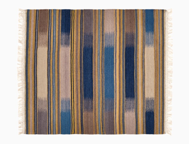 Indian striped Kelim 1.10 x 1.10