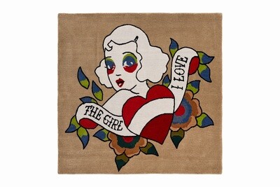 'The Girl I Love' Rug - 1.00m x 1.00m