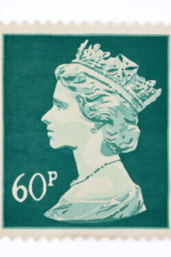 Stamp Rug - Green 60p 1.20m x 1.00m