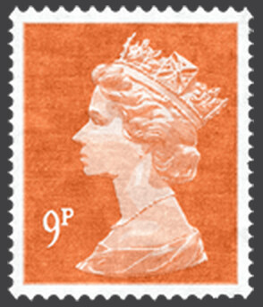 Stamp Rug 9p Orange 1.20m x 1.00m