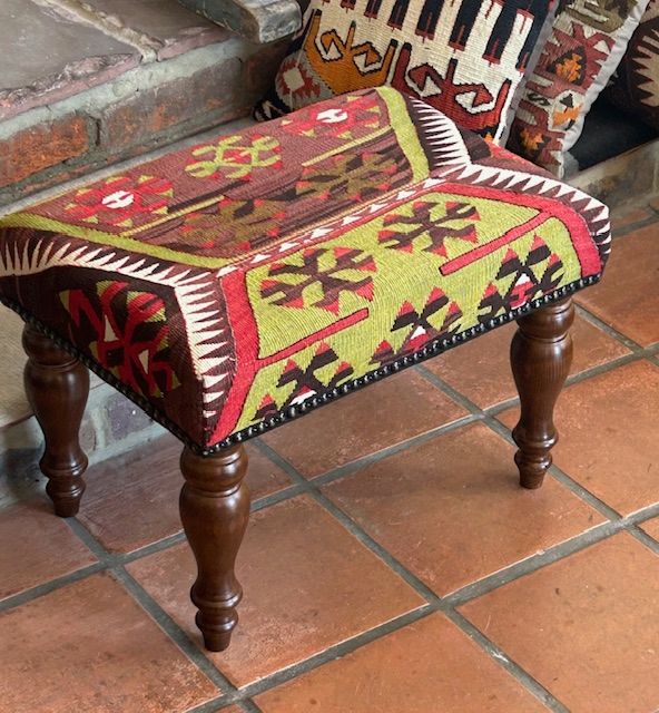 Medium Kelim Stool 50cm x 35cm x 35cm