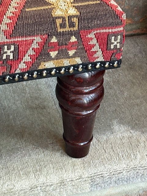 Small Kelim Stool - 40cm x 30cm x 25cm