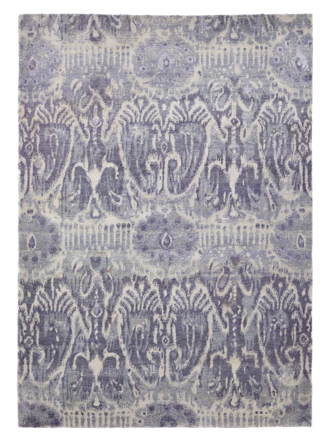Indian Ikat wool and viscose rug 240 x 170 Final Reduction