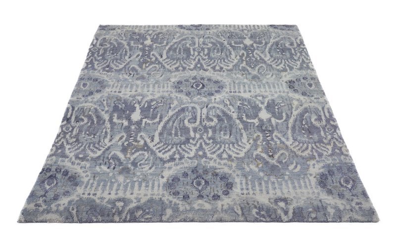 Indian Ikat wool and viscose rug 240 x 170 Final Reduction