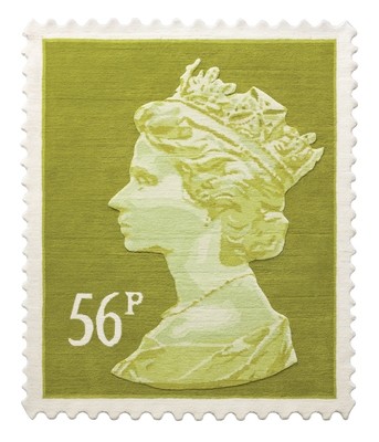 Lime 56p Stamp Rug 120 x 100 cm