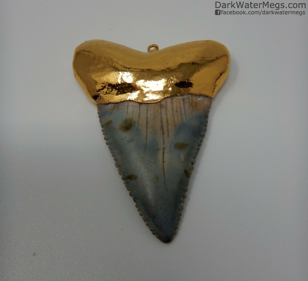 2.31&quot;Gold Dipped Great White Necklace