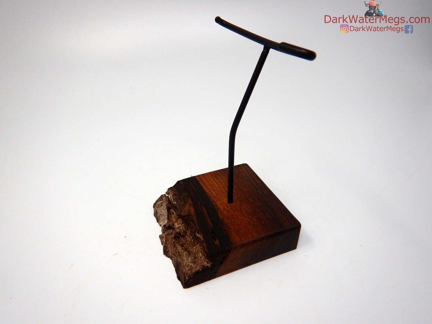 L / M  Specialty Wood stand with metal upright -1