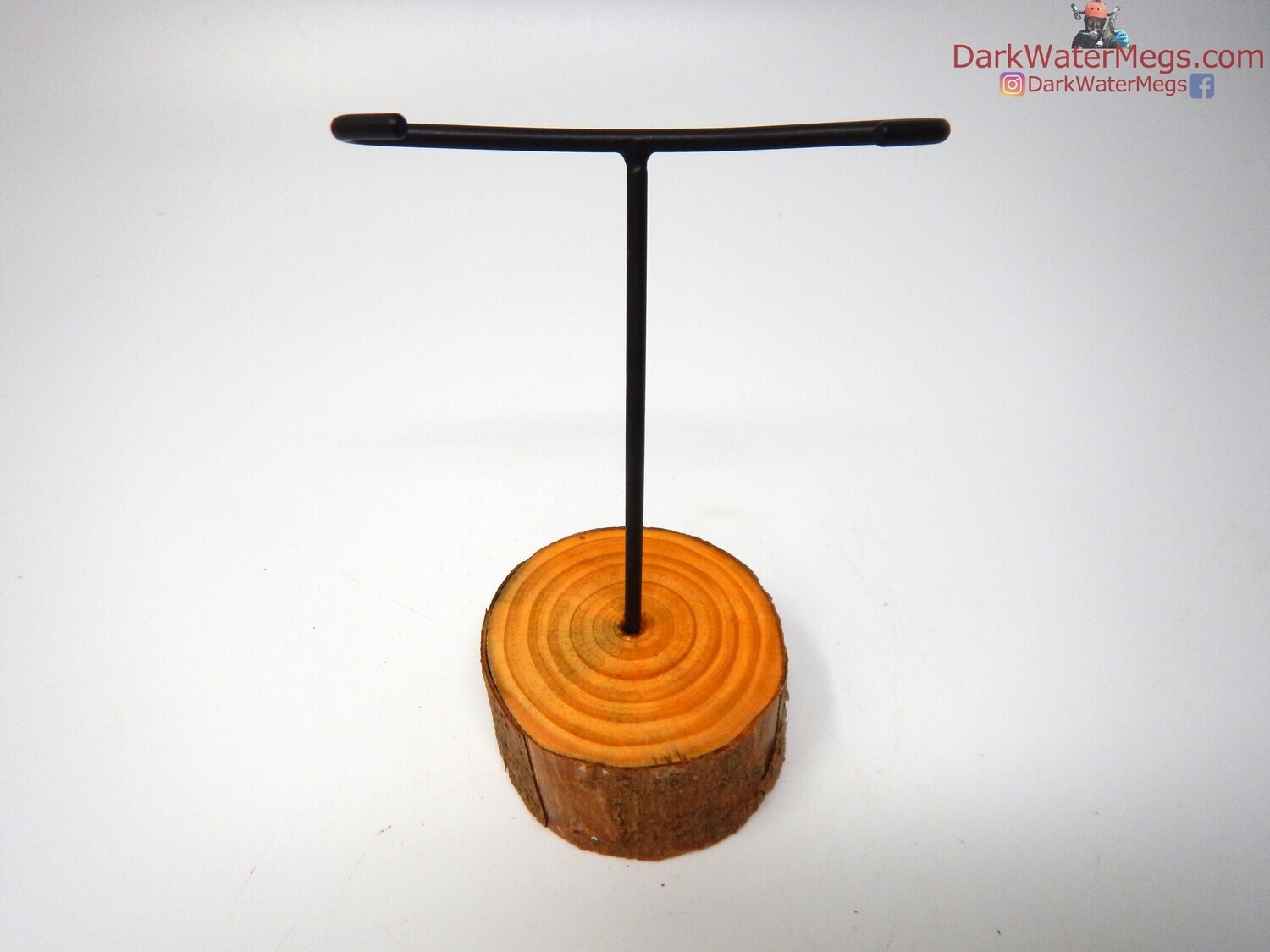 L / M  Specialty Wood stand with metal upright -14