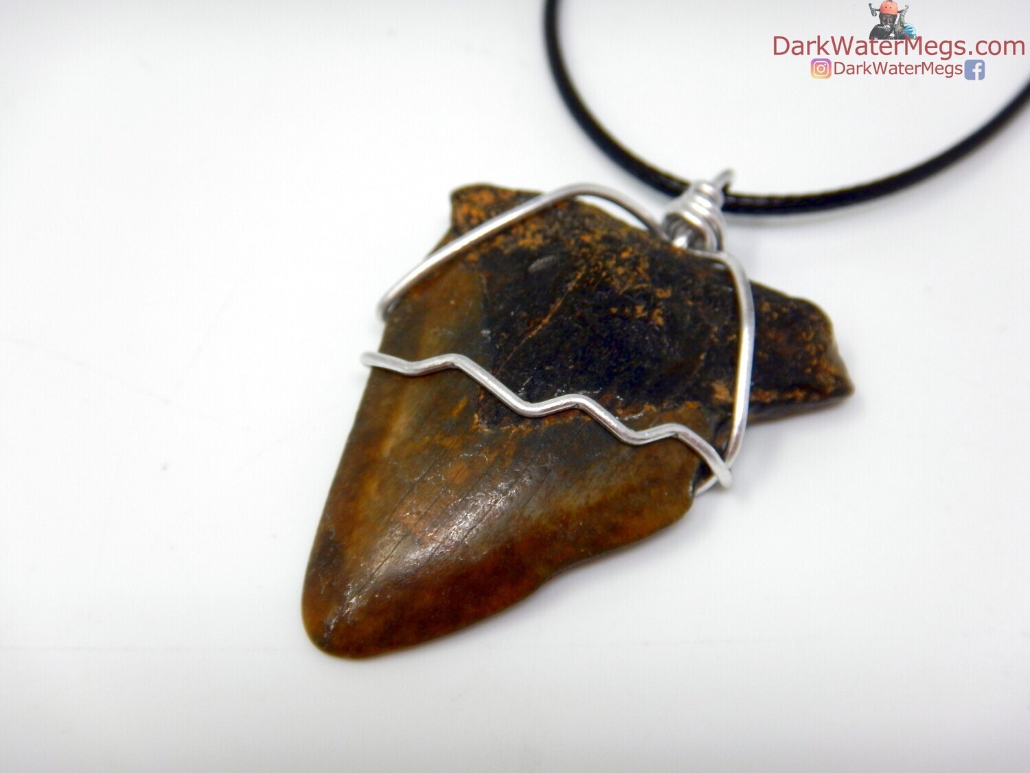 1.74&quot; megalodon necklace