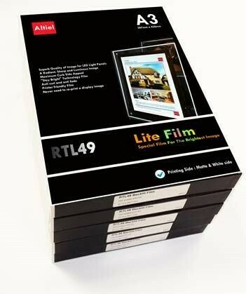 Backlit Photo Paper for A3 or A4 LED Light Pockets