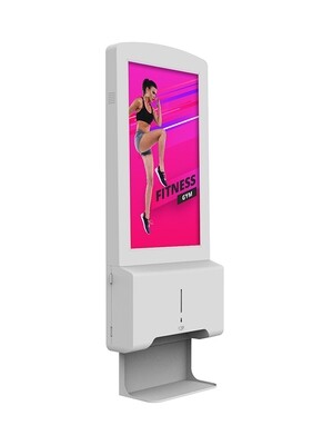Hand Sanitiser Unit with Networked Android 22" Digital Media Player
