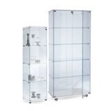 Budget Frameless Glass Display Case Cabinets
